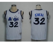 nba orlando magic #32 o'neal white(pinstripes)