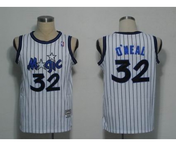 nba orlando magic #32 o'neal white(pinstripes)