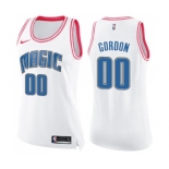 Women's Nike Orlando Magic #00 Aaron Gordon Swingman White Pink Fashion NBA Jersey