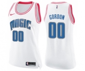 Women's Nike Orlando Magic #00 Aaron Gordon Swingman White Pink Fashion NBA Jersey