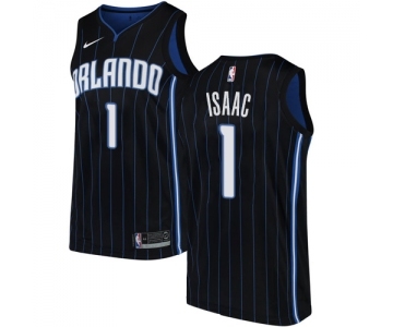 Women's Nike Orlando Magic #1 Jonathan Isaac Swingman Black Alternate NBA Jersey Statement Edition