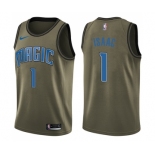 Youth Nike Orlando Magic #1 Jonathan Isaac Swingman Green Salute to Service NBA Jersey