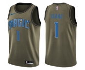 Youth Nike Orlando Magic #1 Jonathan Isaac Swingman Green Salute to Service NBA Jersey