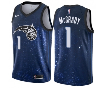 Youth Nike Orlando Magic #1 Tracy Mcgrady Swingman Blue NBA Jersey - City Edition