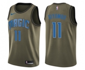 Youth Nike Orlando Magic #11 Bismack Biyombo Swingman Green Salute to Service NBA Jersey