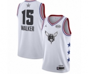 Women's Jordan Charlotte Hornets #15 Kemba Walker Swingman White 2019 All-Star Game Basketball Jersey