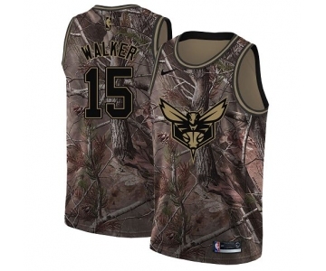 Women's Nike Charlotte Hornets #15 Kemba Walker Swingman Camo Realtree Collection NBA Jersey