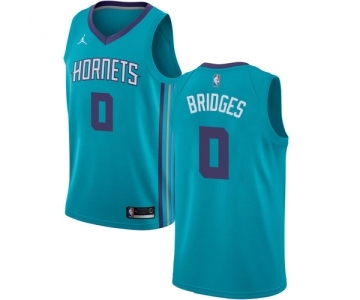 Women's Nike Jordan Charlotte Hornets #0 Miles Bridges Swingman Teal NBA Jersey - Icon Edition