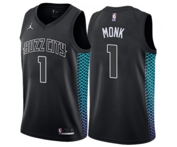 Women's Nike Jordan Charlotte Hornets #1 Malik Monk Swingman Black NBA Jersey - City Edition