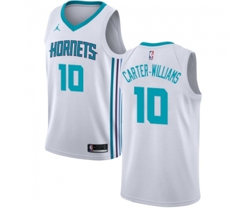 Women's Nike Jordan Charlotte Hornets #10 Michael Carter-Williams Swingman White NBA Jersey - Association Edition