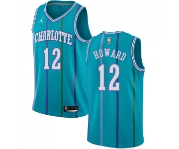 Women's Nike Jordan Charlotte Hornets #12 Dwight Howard Swingman Aqua Hardwood Classics NBA Jersey