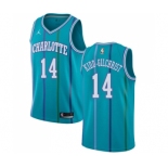 Women's Nike Jordan Charlotte Hornets #14 Michael Kidd-Gilchrist Swingman Aqua Hardwood Classics NBA Jersey