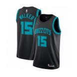 Women's Nike Jordan Charlotte Hornets #15 Kemba Walker Swingman Black NBA Jersey - 2018-19 City Edition