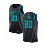 Women's Nike Jordan Charlotte Hornets #30 Dell Curry Swingman Black NBA Jersey - 2018-19 City Edition