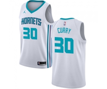 Women's Nike Jordan Charlotte Hornets #30 Dell Curry Swingman White NBA Jersey - Association Edition