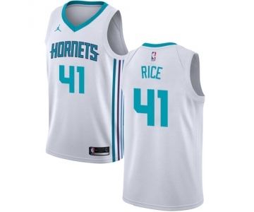 Women's Nike Jordan Charlotte Hornets #41 Glen Rice Authentic White NBA Jersey - Association Edition