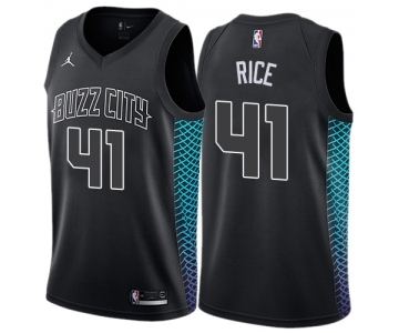 Women's Nike Jordan Charlotte Hornets #41 Glen Rice Swingman Black NBA Jersey - City Edition