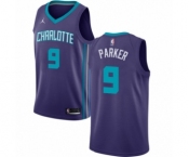 Women's Nike Jordan Charlotte Hornets #9 Tony Parker Authentic Purple NBA Jersey Statement Edition