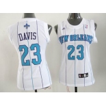 women nba new orleans hornets #23 anthony davis white(stripe)