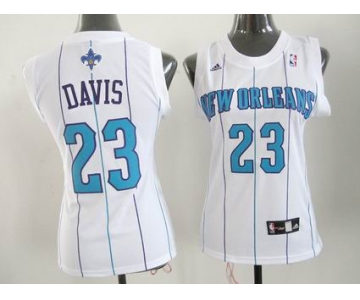 women nba new orleans hornets #23 anthony davis white(stripe)