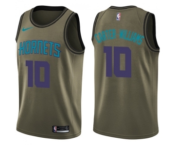 Youth Nike Charlotte Hornets #10 Michael Carter-Williams Swingman Green Salute to Service NBA Jersey