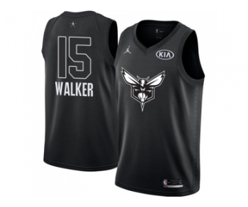 Youth Nike Charlotte Hornets #15 Kemba Walker Black NBA Jordan Swingman 2018 All-Star Game Jersey