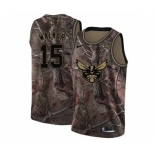 Youth Nike Charlotte Hornets #15 Kemba Walker Swingman Camo Realtree Collection NBA Jersey