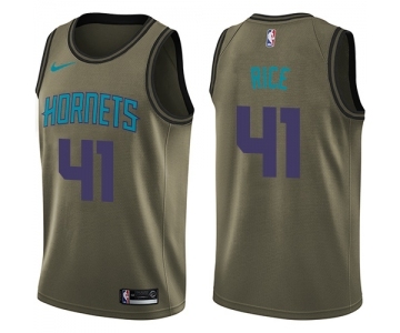 Youth Nike Charlotte Hornets #41 Glen Rice Swingman Green Salute to Service NBA Jersey