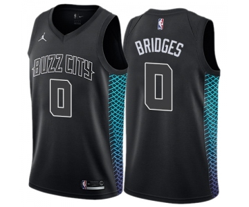 Youth Nike Jordan Charlotte Hornets #0 Miles Bridges Swingman Black NBA Jersey - City Edition