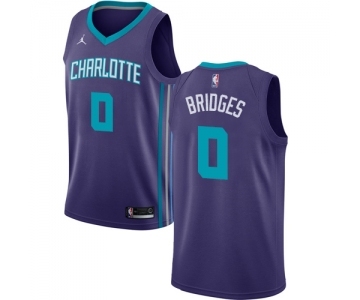 Youth Nike Jordan Charlotte Hornets #0 Miles Bridges Swingman Purple NBA Jersey Statement Edition