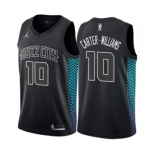 Youth Nike Jordan Charlotte Hornets #10 Michael Carter-Williams Swingman Black NBA Jersey - City Edition