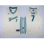 youth nba new orleans hornets #7 lin white[2015 Christmas edition]