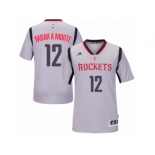 Men Adidas Houston Rockets #12 Luc Mbah a Moute Authentic Grey Alternate NBA Jersey