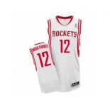 Men Adidas Houston Rockets #12 Luc Mbah a Moute Authentic White Home NBA Jersey