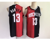 Men Houston Rockets 13 Harden 2021 past and present red black rockets MVP Nike NBA Jersey