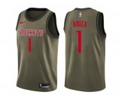 Men Nike Houston Rockets #1 Trevor Ariza Green Salute to Service NBA Swingman Jersey