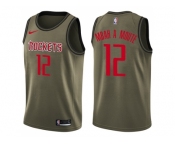 Men Nike Houston Rockets #12 Luc Mbah a Moute Green Salute to Service NBA Swingman Jersey