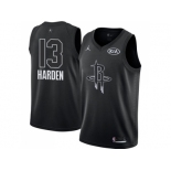 Men Nike Houston Rockets #13 James Harden Black NBA Jordan Swingman 2018 All-Star Game Jersey