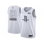 Men Nike Houston Rockets #13 James Harden White NBA Jordan Swingman 2018 All-Star Game Jersey