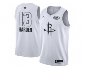 Men Nike Houston Rockets #13 James Harden White NBA Jordan Swingman 2018 All-Star Game Jersey