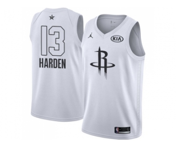 Men Nike Houston Rockets #13 James Harden White NBA Jordan Swingman 2018 All-Star Game Jersey