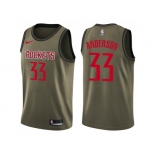 Men Nike Houston Rockets #33 Ryan Anderson Green Salute to Service NBA Swingman Jersey