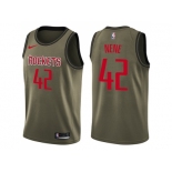 Men Nike Houston Rockets #42 Nene Green Salute to Service NBA Swingman Jersey