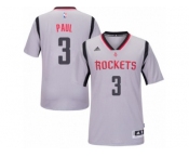 Men's Adidas Houston Rockets #3 Chris Paul Authentic Grey Alternate NBA Jerseys