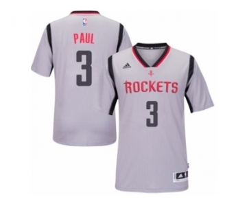 Men's Adidas Houston Rockets #3 Chris Paul Authentic Grey Alternate NBA Jerseys