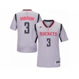 Men's Adidas Houston Rockets #3 Ryan Anderson Authentic Grey Alternate NBA Jersey