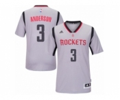 Men's Adidas Houston Rockets #3 Ryan Anderson Authentic Grey Alternate NBA Jersey