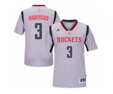 Men's Adidas Houston Rockets #3 Ryan Anderson Authentic Grey Alternate NBA Jersey