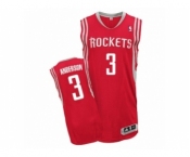 Men's Adidas Houston Rockets #3 Ryan Anderson Authentic Red Road NBA Jersey