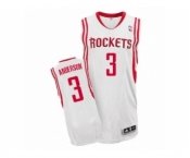 Men's Adidas Houston Rockets #3 Ryan Anderson Authentic White Home NBA Jersey